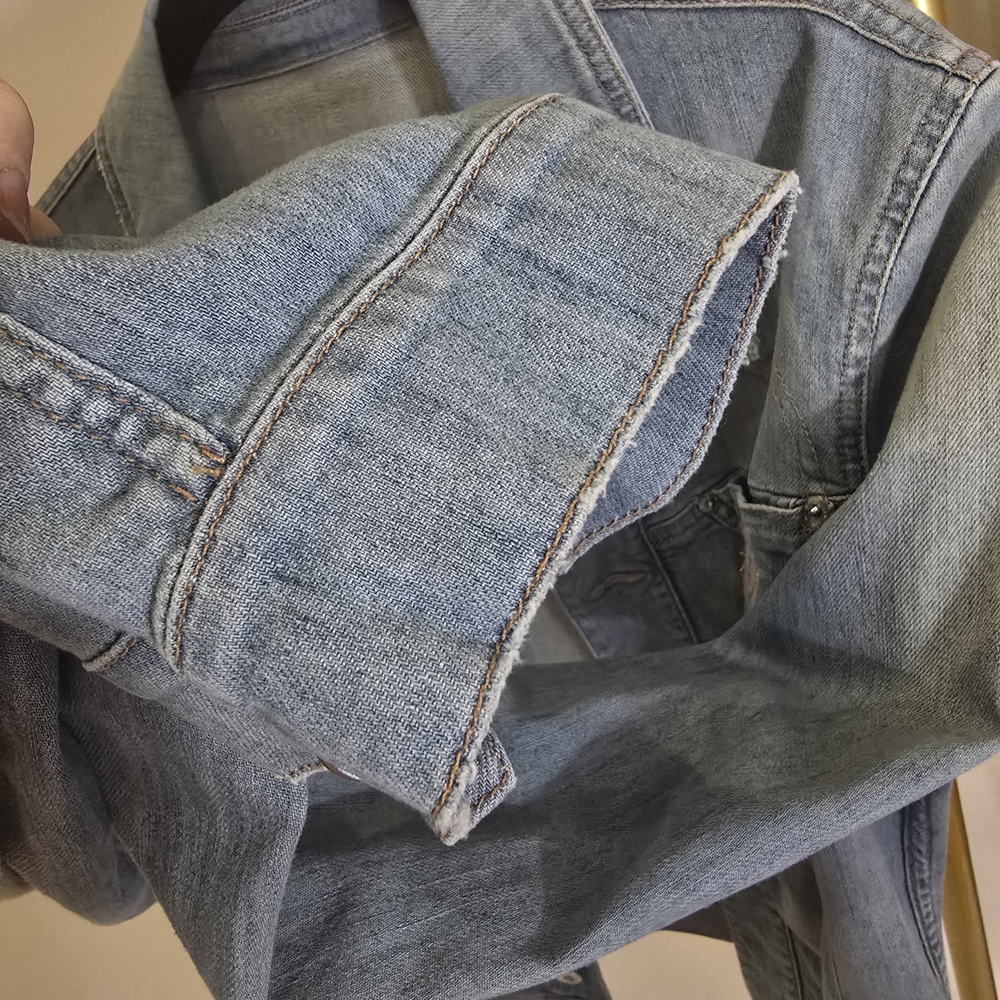 D&G Women's Light Blue Denim Jacket Dolce Gabbana Large Hearts 10 Y2K - Picture 9 of 16